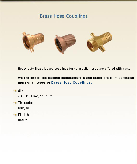 Brass Hose Couplings